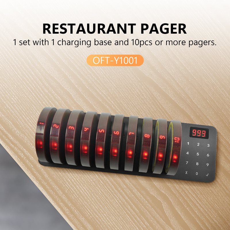 Wireless Guest Pager System for Pickup Counters | STMITE-10-Y01 product image from the STMITE product library